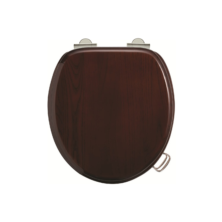 Wooden Soft Close Mahogany Toilet Seat